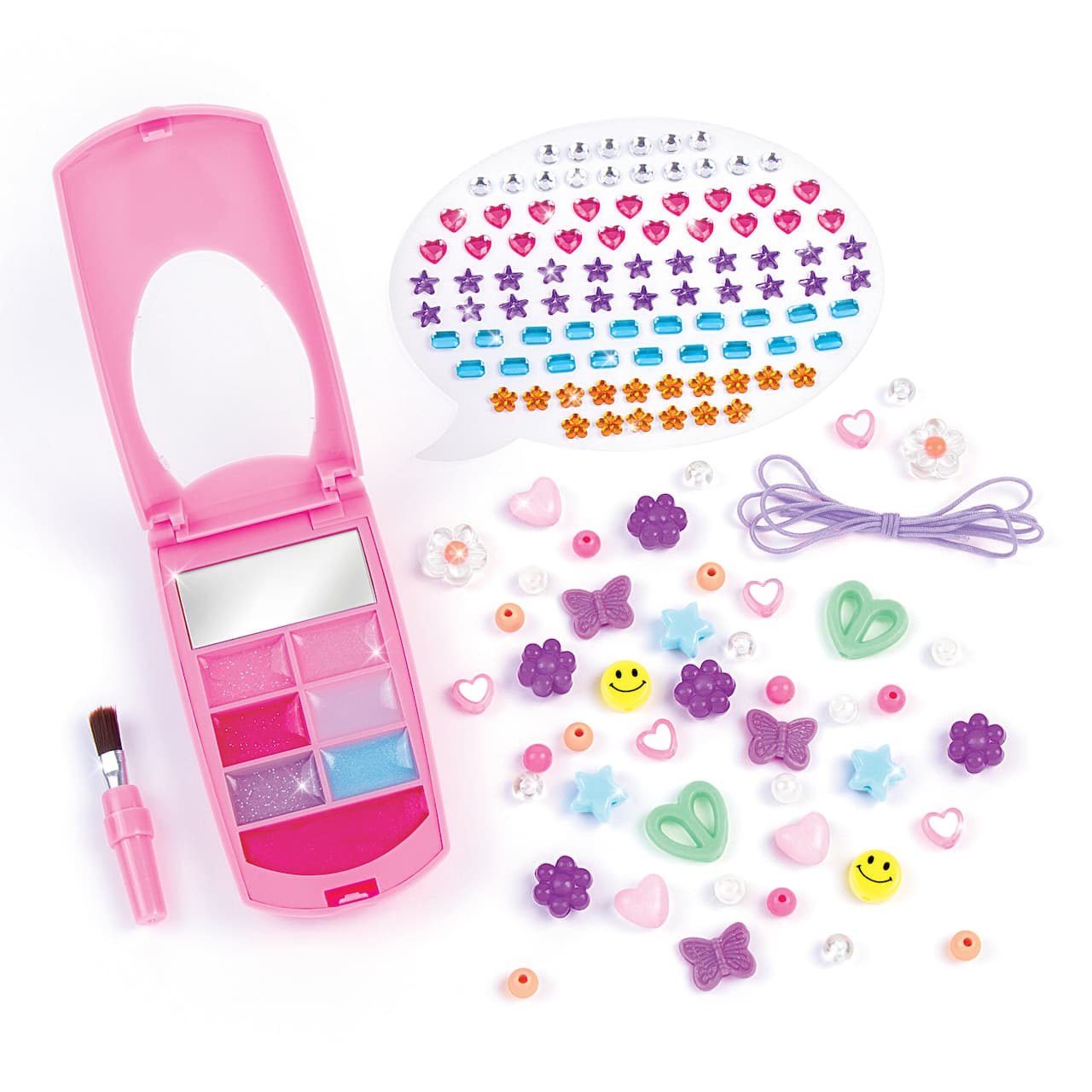 Make It Real™ Flip Phone Lip Gloss Set & DIY Lanyard